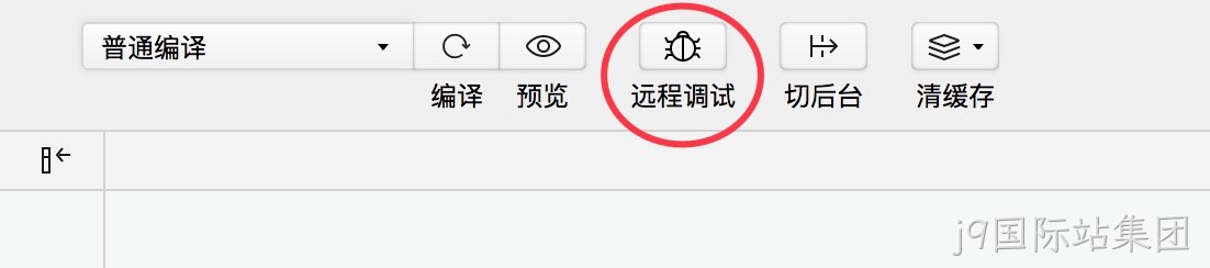 调试按钮